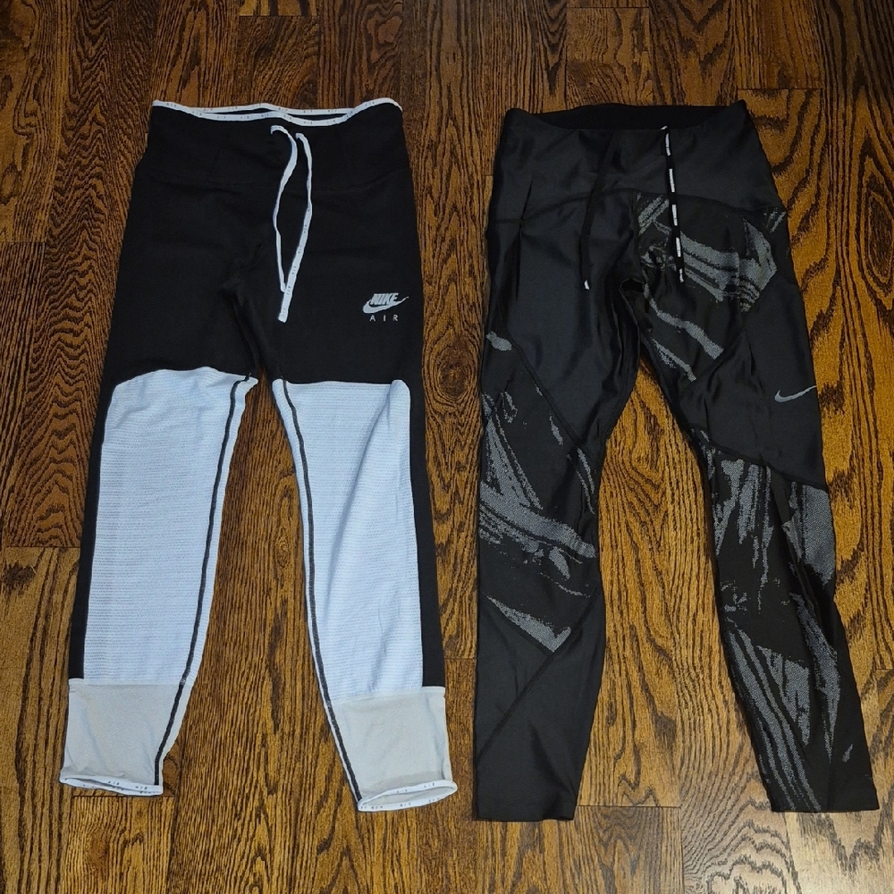 NWOTs 2 Women's NIKE Black/Black and Black/Gray  Leggings